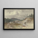 Landscape with Oxen Team - Anton Burger — framed artwork on a wall