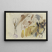 Feuille d'études Chevaux et Homme avec chapeau - Anton Burger — framed artwork on a wall