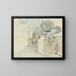 Route du village à Kronberg - Anton Burger — framed artwork on a wall
