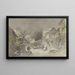 Winter View Painting of Falkenstein - Anton Burger — framed artwork on a wall