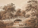Landscape painting with a bridge over a stream - Anton Carl Dusch — artwork view