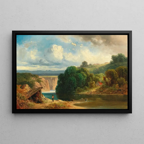 A River Valley - Anton Doll — framed artwork on a wall