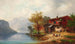 Rural idyll painting on a lake - Anton Doll — artwork view