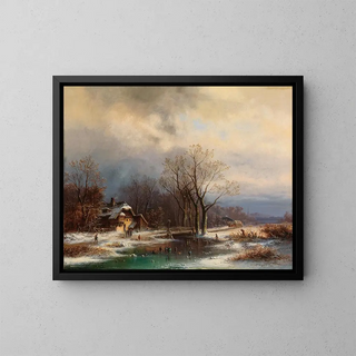 A vast winter landscape - Anton Doll — framed artwork on a wall