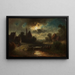 View of Village at Dusk - Anton Doll — framed artwork on a wall