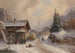 Winter Village Street Painting - Anton Doll — artwork view
