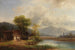Landscape Painting of Upper Bavaria with Laundromat by the Lake - Anton Doll — artwork view