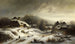 Snowy Village Landscape Painting - Anton Doll — artwork view
