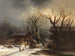 Snowy Village Painting - Anton Doll — artwork view