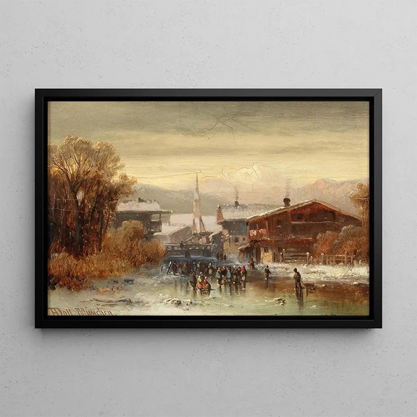 View of Hardt on Lake Constance - Anton Doll — framed artwork on a wall