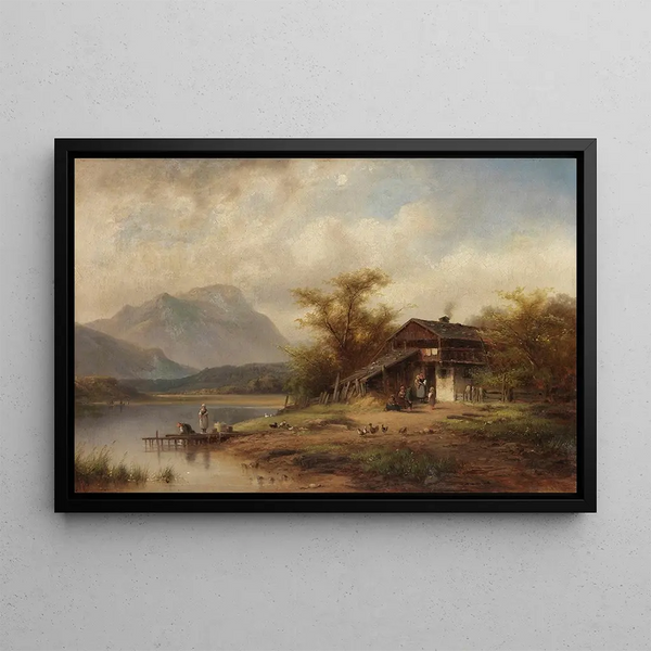 Laundry Day at Lake Haute-Bavière - Anton Doll — framed artwork on a wall