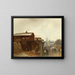 Winter entertainment with a city in the background - Anton Doll — framed artwork on a wall