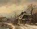 View of a Village in Winter - Anton Doll — artwork view