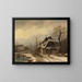 View of a Village in Winter - Anton Doll — framed artwork on a wall