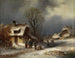 Village scene in winter - Anton Doll — artwork view