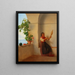 Old woman with a ten-dollar bill sitting in an Italian loggia - Anton Dorph — framed artwork on a wall