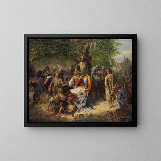 After the plundering - Anton Dvorak — framed artwork on a wall