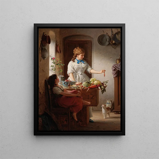 A Culinary Romance - Anton Ebert — framed artwork on a wall