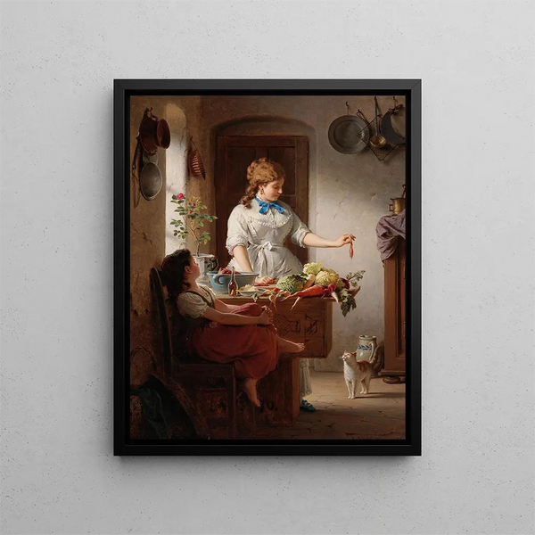 A Culinary Romance - Anton Ebert — framed artwork on a wall