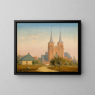 Cathedral of Roskilde - Anton Eduard Kieldrup — framed artwork on a wall
