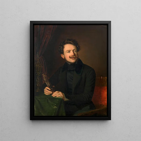 Friedrich Otto von Leber, archaeologist and writer - Anton Einsle — framed artwork on a wall