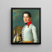 Portrait of a Lieutenant of the 4th Dragoons of Upper Austria and Salzburg - Anton Einsle — framed artwork on a wall