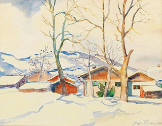 a winter landscape - Anton Emanuel Peschka — artwork view