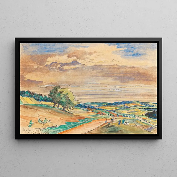 Forest of Bohemia - Anton Emanuel Peschka — framed artwork on a wall