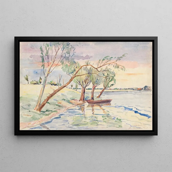 Hutweiden - Anton Emanuel Peschka — framed artwork on a wall
