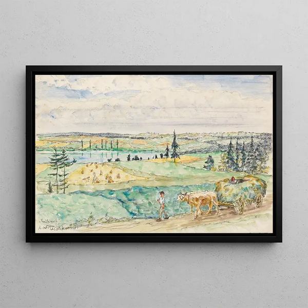 La Moisson - Anton Emanuel Peschka — framed artwork on a wall