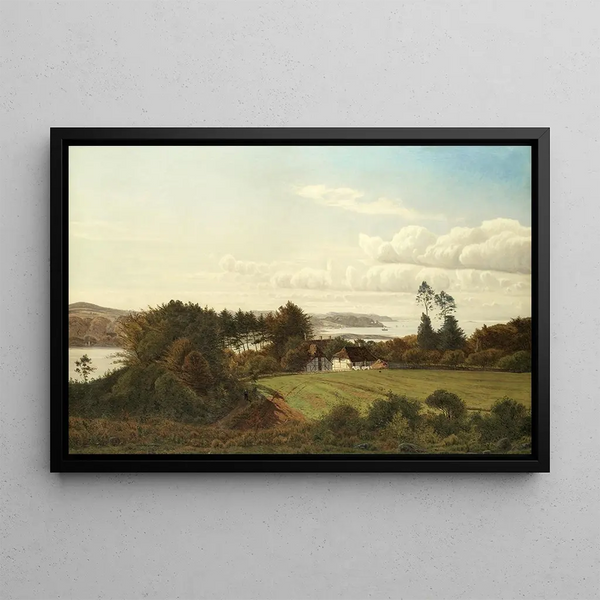 a Danish farm - Anton Erik Christian Thorenfeld — framed artwork on a wall