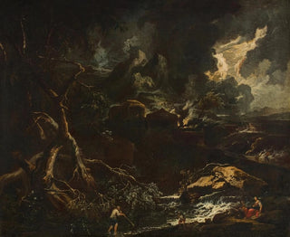 Stormy Landscape Painting - Anton Faistenberger — artwork view