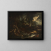 Stormy Landscape Painting - Anton Faistenberger — framed artwork on a wall