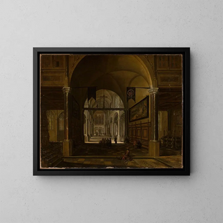 Interior church painting - Anton Günther Gheringh — framed artwork on a wall