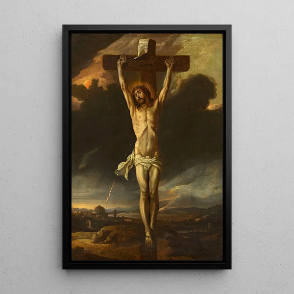 Christ on the Cross - Anton Goubau — framed artwork on a wall