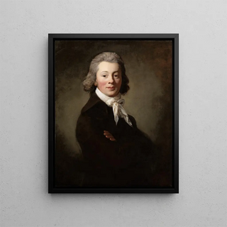 Portrait Painting of Friedrich Gottlob Benno von Heynitz - Anton Graff — framed artwork on a wall