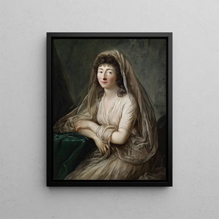 Portrait of a woman - Anton Graff — framed artwork on a wall