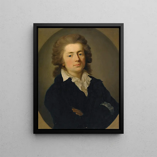 Portrait of Jan Potocki - Anton Graff — framed artwork on a wall