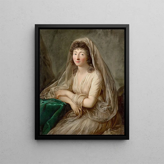 Portrait of Duchess Dorothée of Courland - Anton Graff — framed artwork on a wall