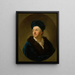 Portrait painting of Johann N. Schaffgotsch in a dressing gown - Anton Graff — framed artwork on a wall
