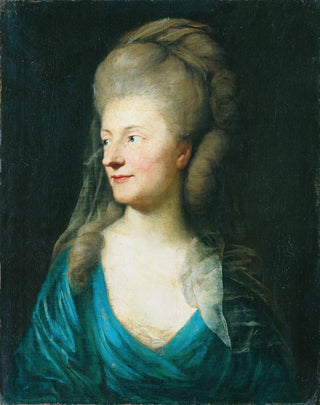 Portrait of Johanna Henriette Louise Countess of Bestucheff Rumin née von Carlowitz 1717-1787 - Anton Graff — artwork view