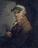 Self-portrait with visor - Anton Graff — artwork view