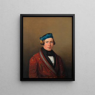 an unknown man, Viennese citizen - Anton Haala — framed artwork on a wall
