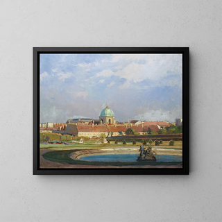 View of the Salésiens Church - Anton Hans Karlinsky — framed artwork on a wall