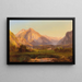 Alpine landscape painting - Anton Hansch — framed artwork on a wall