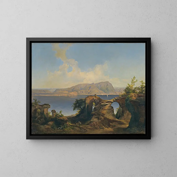 View of Lake Garda - Anton Hansch — framed artwork on a wall