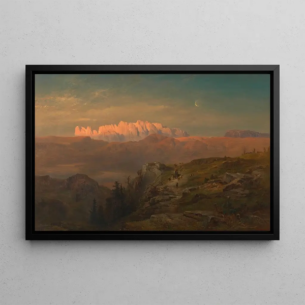 Le Schlern depuis Oberbozen - Anton Hansch — framed artwork on a wall