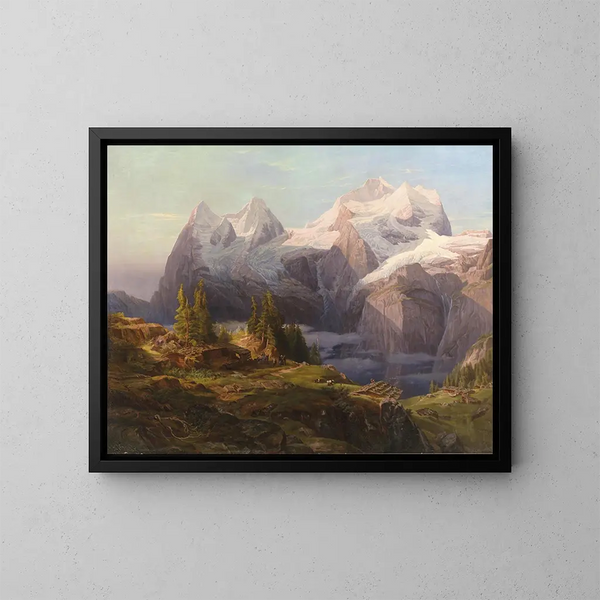 Eiger, Mönch et Jungfrau - Anton Hansch — framed artwork on a wall