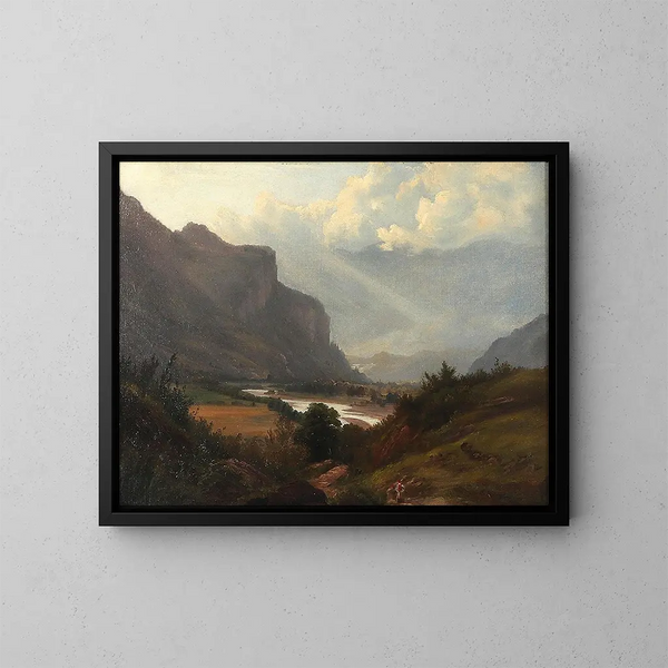 Golling near Salzburg - Anton Hansch — framed artwork on a wall
