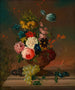 a floral still life with fruits - Anton Hartinger — artwork view
